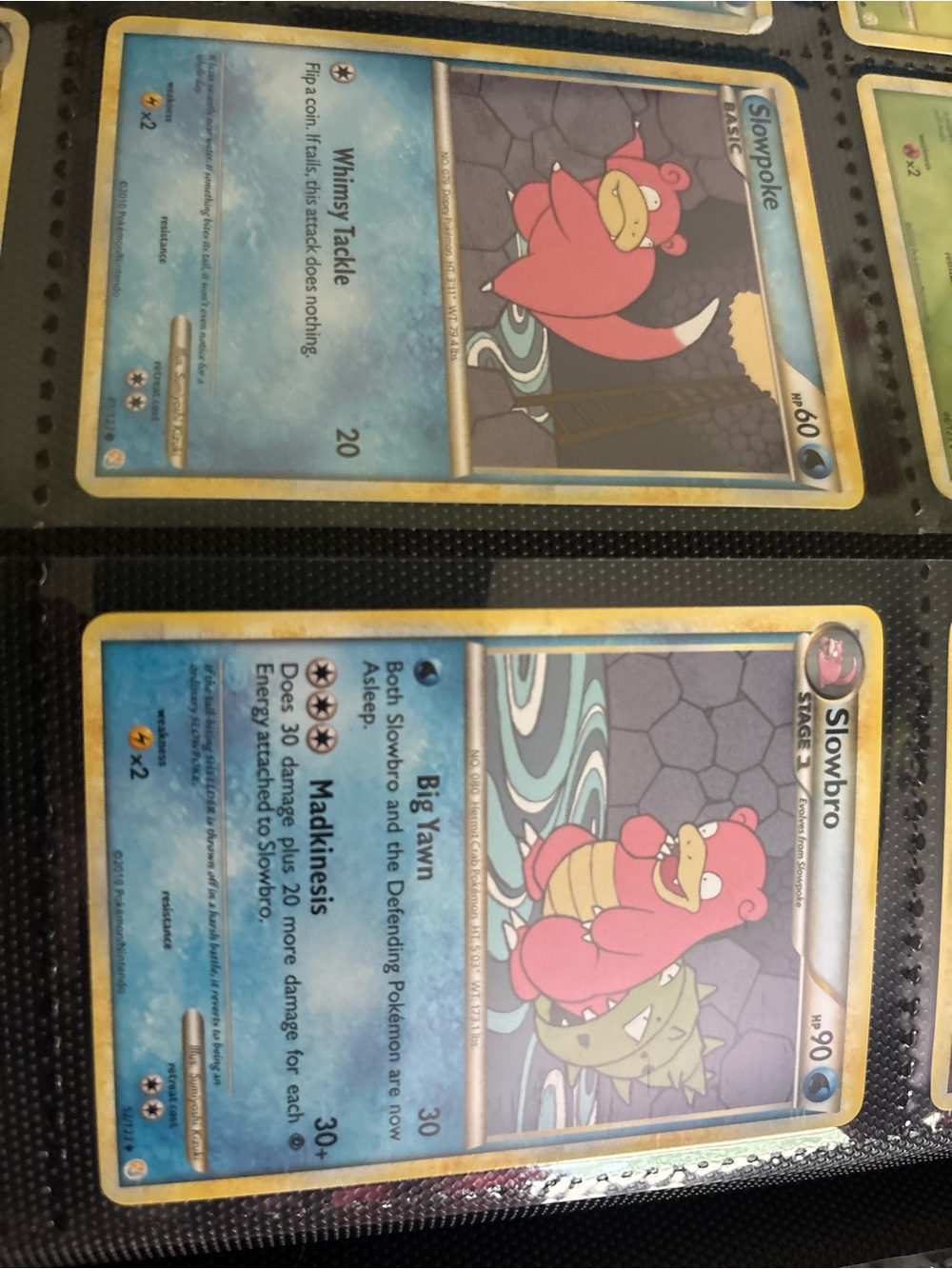 Slowbro slowpoke heartgold pokemon cards